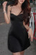 Sexy Party Solid Color Lace Bow Decor V Neck Sling Dresses
