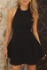 Sexy Street Solid Color Backless Halter A Line Dresses