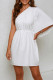 Casual Daily Solid Color Irregular Sloping Shoulder Irregular Dresses