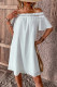 Sexy Vacation Solid Color Lace Off Shoulder A Line Dresses