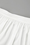Casual Street Solid Color Zipper High Waist Type A Solid Color Bottoms