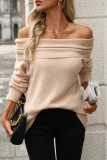 Casual Daily Solid Color Off Shoulder Tops