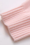 Casual Daily Solid Color Weave O Neck Tops