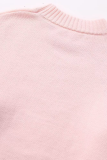 Casual Daily Solid Color Weave O Neck Tops