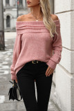Casual Daily Solid Color Off Shoulder Tops