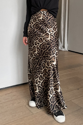 Casual Leopard Print Regular High Waist Full Print Bottoms