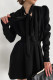 Daily Elegant Solid Color Lace Up V Neck A Line Dresses