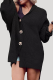 Casual Daily Solid Color Pocket Buttons Weave Turndown Collar Outerwear