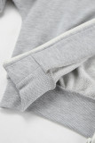 Casual Sportswear Solid Color Zipper Hooded Long Sleeve Two Pieces