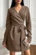 Elegant Solid Color Lace Up V Neck A Line Dresses