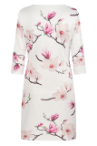 Fashion Elegant Floral Patchwork Fold Dresses