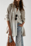 Sexy Solid Color Buckle Turndown Collar Shirt Dresses