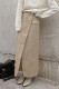 Daily Elegant Solid Color Buttons Slit High Waist Type A Solid Color Bottoms