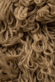 Casual Solid Color Fringed Trim Zipper Turtleneck Tops