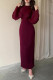 Elegant Solid Color Ruched O Neck One Step Skirt Dresses