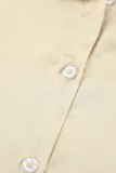 Sexy Solid Color Buttons Turndown Collar Tops
