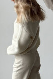 Casual Daily Solid Color Weave O Neck Tops