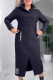 Casual Solid Color Pocket Buttons Turndown Collar Long Sleeve Dresses