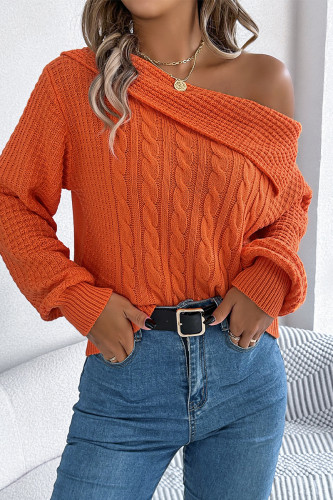 Sexy Solid Color Irregular Weave Turndown Collar Tops