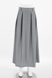 Street Elegant Solid Color Buttons Ruched Loose High Waist Type A Solid Color Bottoms