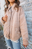 Casual Daily Solid Color Patchwork Zipper Mandarin Collar Outerwear