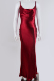 Sexy Solid Solid Color U Neck Sling Dress Dresses