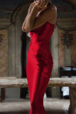 Sexy Solid Solid Color U Neck Sling Dress Dresses