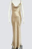 Sexy Solid Solid Color U Neck Sling Dress Dresses