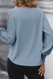 Sexy Daily Solid Color Ruched V Neck Tops