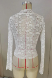 Sexy Solid Color Lace V Neck Tops