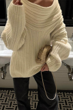 Casual Street Solid Color Potholes Off Shoulder Tops