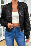 Casual Street Solid Color O Neck Outerwear