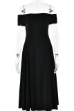 Sexy Solid Color Backless Ruched Off Shoulder Strapless Dresses