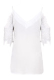 Fashion Casual Solid Patchwork V Neck Tops