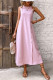 Casual Daily Solid Color Buttons O Neck Vest Dresses