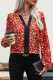Daily Elegant Flowers Patchwork Contrast V Neck Tops
