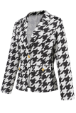 Casual Daily Plaid Buttons Contrast Turn-back Collar Outerwear