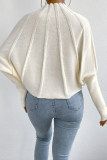 Casual Daily Solid Color Patchwork Weave Half A Turtleneck Tops