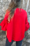 Casual Daily Solid Color Ruffle Outerwear