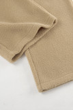 Casual Street Solid Color Pocket Lace Up Fluffy Loose High Waist Wide Leg Solid Color Bottoms