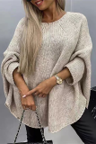 Casual Daily Solid Color Patchwork O Neck Tops
