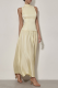 Sexy Solid Color Backless Ruched Halter Sleeveless Dresses