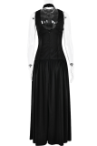 Sexy Solid Color Backless Ruched Halter Sleeveless Dresses