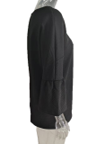 Casual Daily Solid Color Ruffle Outerwear