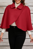 Casual Street Solid Color Buttons Turndown Collar Outerwear