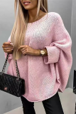 Casual Daily Solid Color Patchwork O Neck Tops