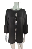 Casual Daily Solid Color Ruffle Outerwear