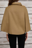 Casual Street Solid Color Buttons Turndown Collar Outerwear