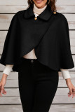 Casual Street Solid Color Buttons Turndown Collar Outerwear
