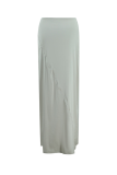 Elegant Solid Color Irregular Regular High Waist Solid Color Bottoms